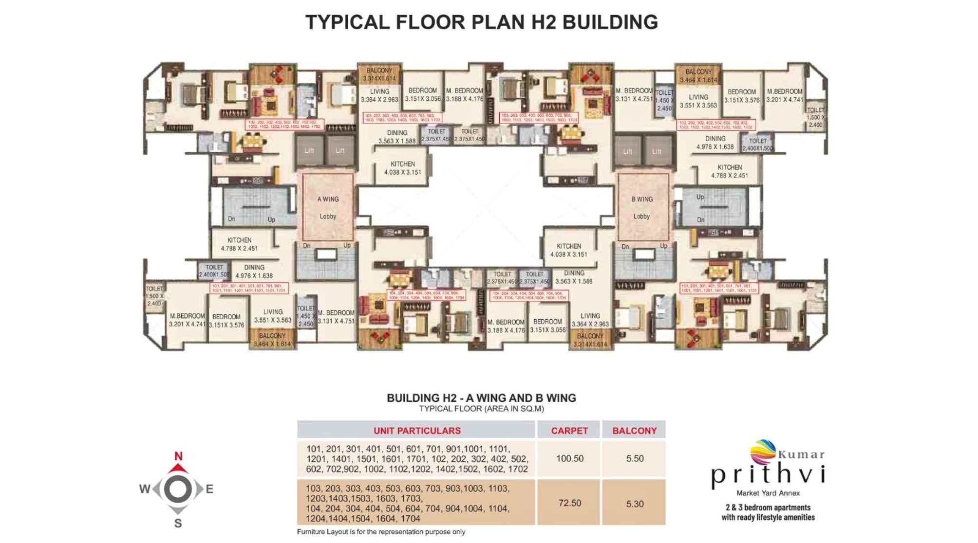 Kumar-Prithvi-Typical-Floor-Plan-H2-Building